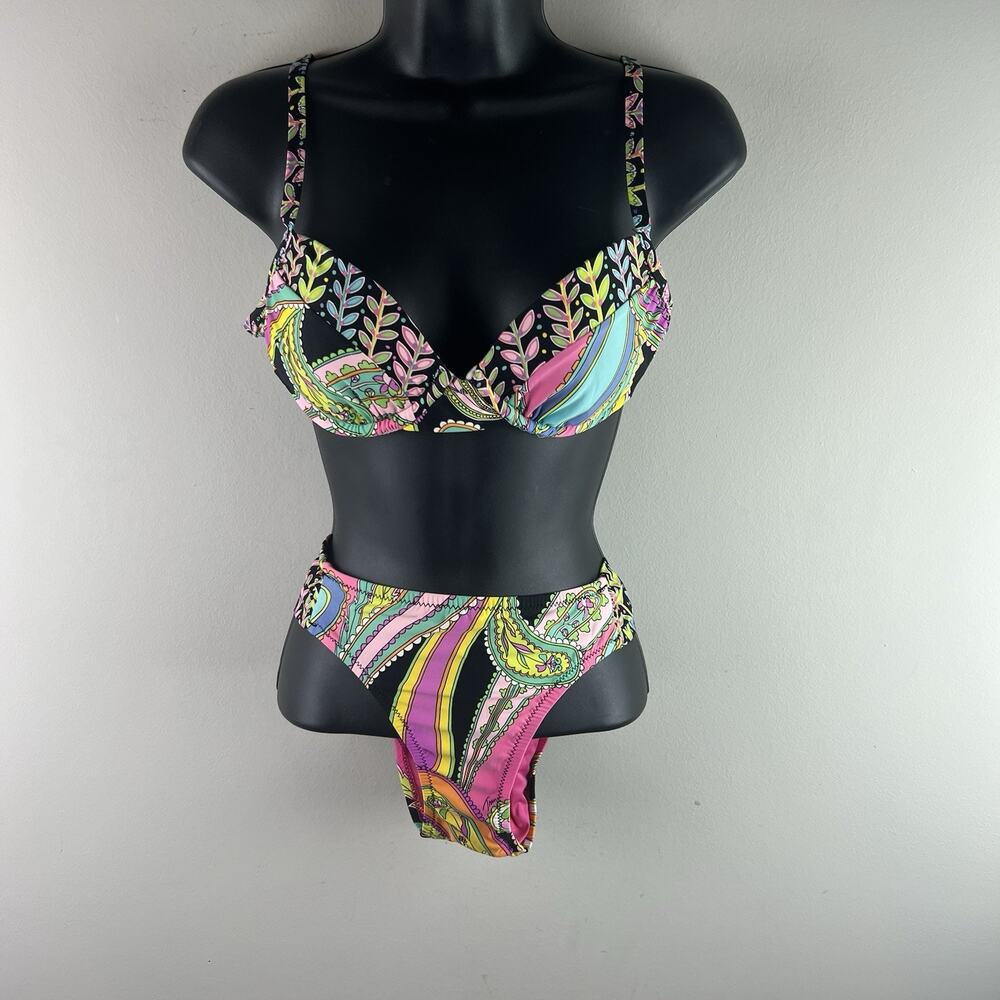 Trina Turk Bikini Set Women's XS Floral Colorful